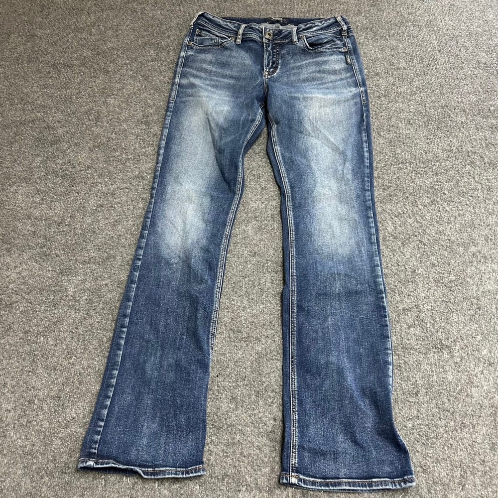 Silver Jeans Co. Jeans Womens Size 31 Avery Slim Boot Blue Stretch Denim Casual